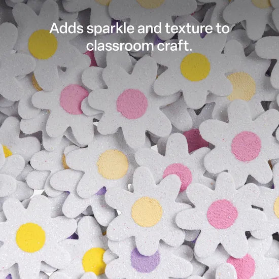 Glitter Daisy Stickers - Pack of 200 - Modern Teaching Aids NZ