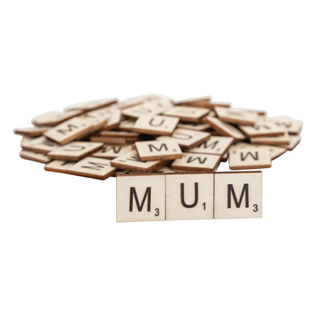 Wooden MUM Tiles - Pack of 90 - Modern Teaching Aids NZ