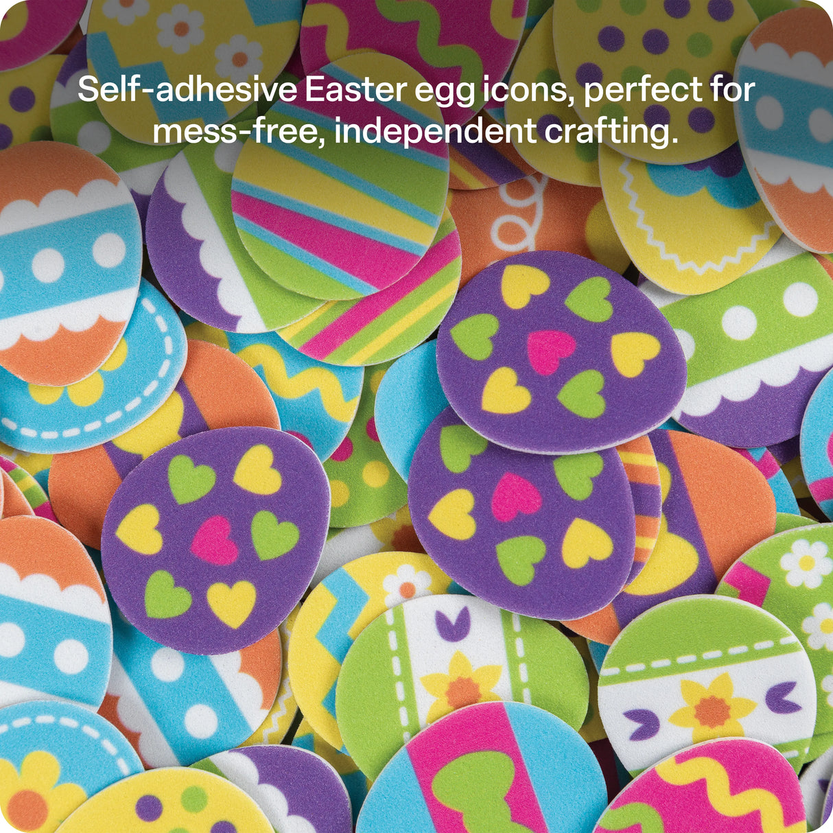 Foam Easter Egg Stickers - Pack of 160 - Modern Teaching Aids NZ