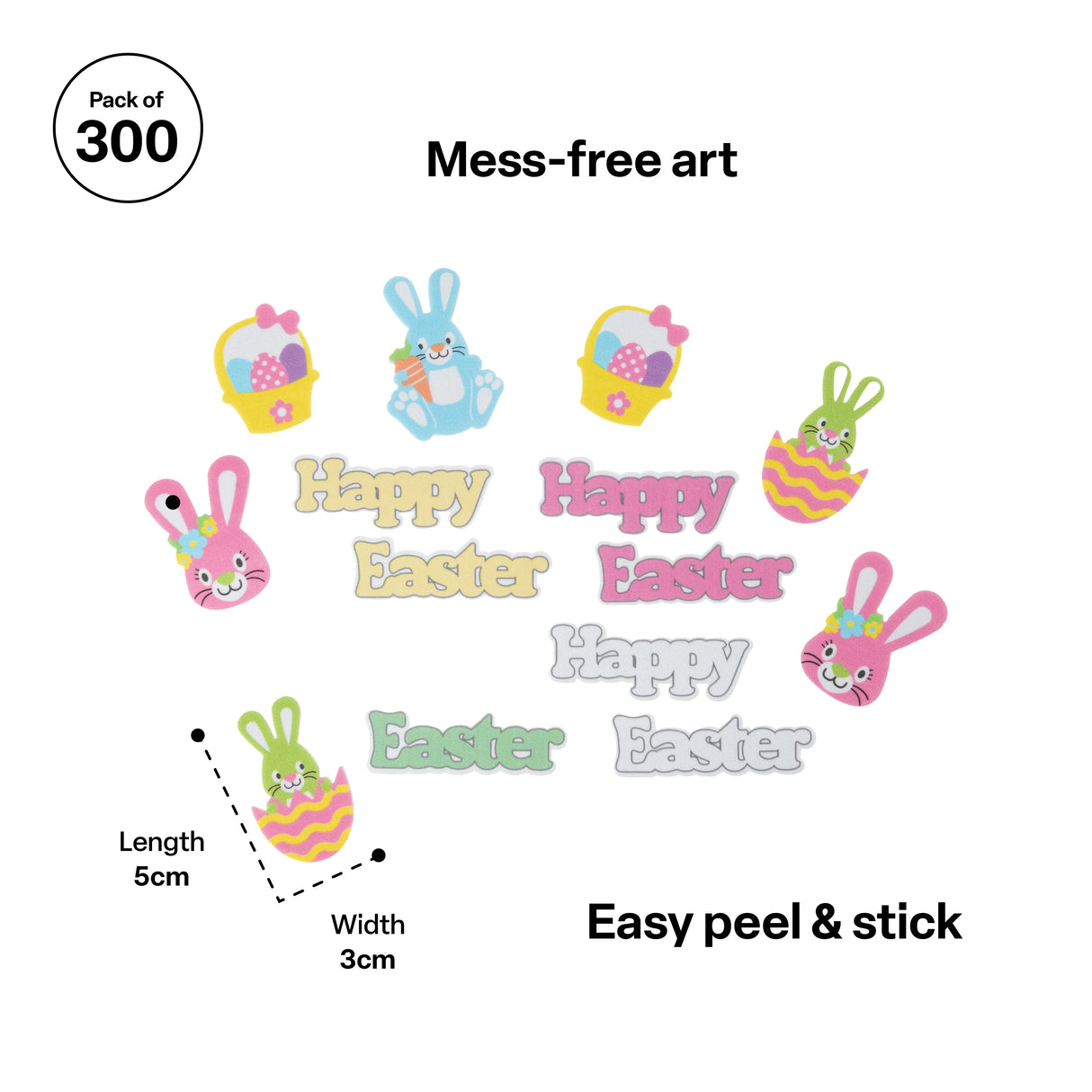 Foam Easter Stickers - Pack of 300 - Modern Teaching Aids NZ