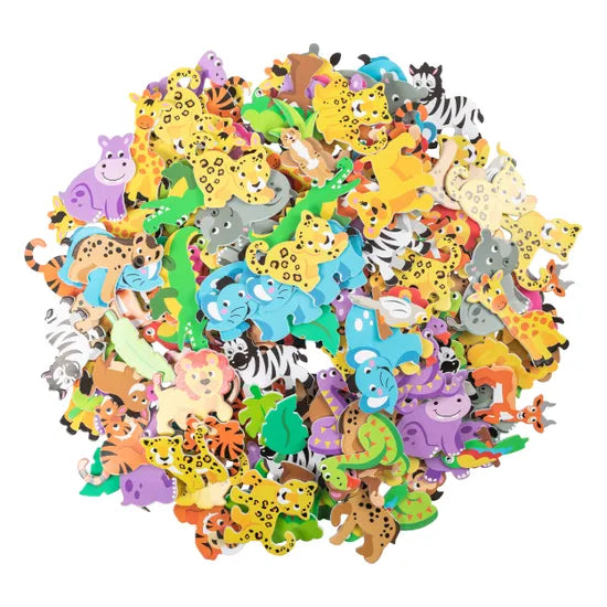 Foam Jungle Animal Stickers - Pack of 300 - Modern Teaching Aids NZ