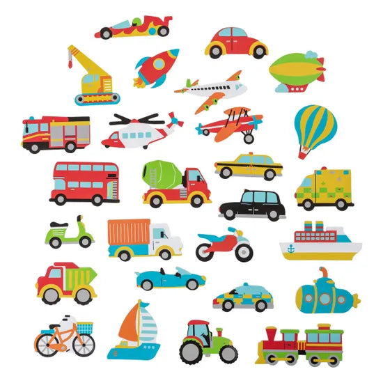 Foam Transport Stickers - Pack of 300 - Modern Teaching Aids NZ