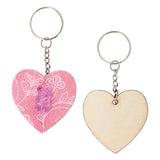 Wooden Heart Key Tags - Pack of 10 - Modern Teaching Aids NZ