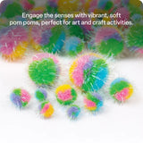 Glitter Pastel Pom Poms - Pack of 100 - Modern Teaching Aids NZ