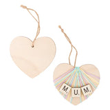 Wooden Heart Ornaments - Pack of 10 - Modern Teaching Aids NZ
