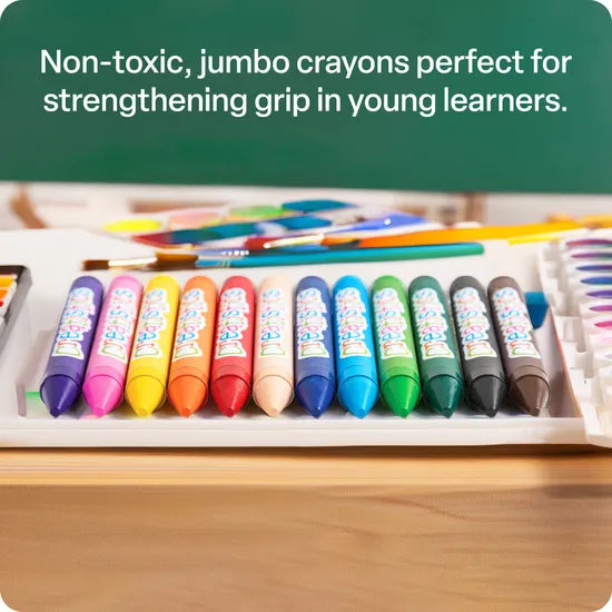Jumbo Crayons - Box of 12 - Modern Teaching Aids NZ