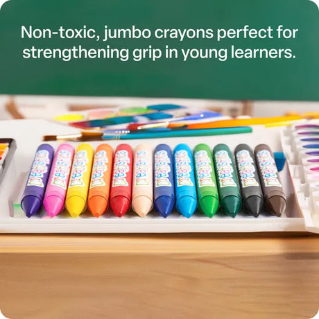Jumbo Crayons - Box of 12 - Modern Teaching Aids NZ