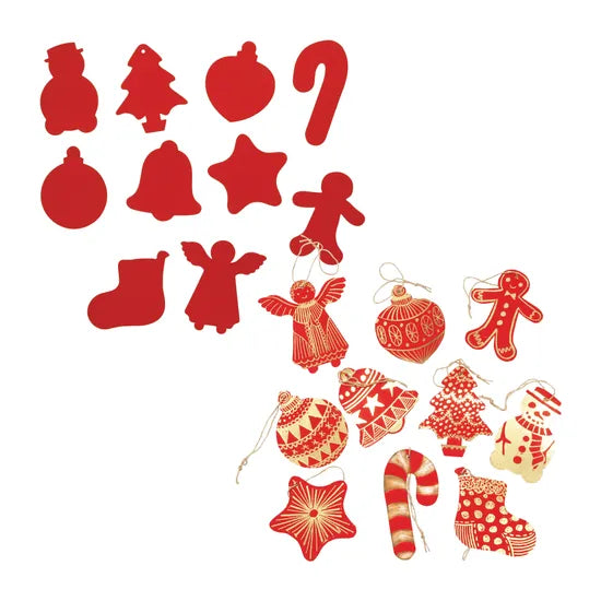 Christmas Scratch Art Shapes - Pack of 50 - Modern Teaching Aids NZ