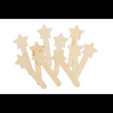 Wooden Star Paddle Pop Sticks - Pack of 10 - Modern Teaching Aids NZ