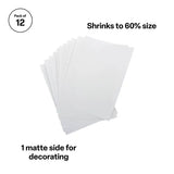 Creatistics White Printable Shrink Film- Pack of 12 - Modern Teaching Aids NZ