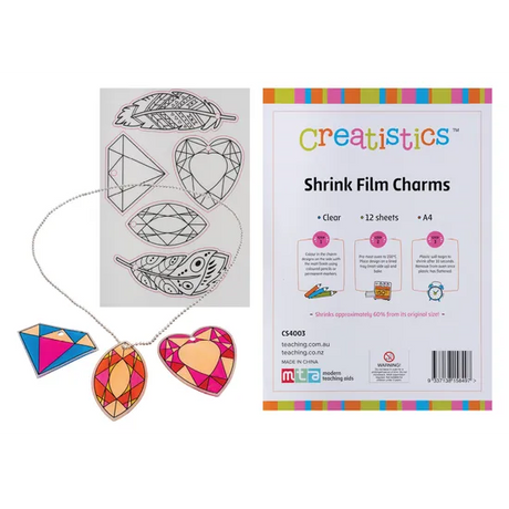 Shrink Film Charms - Pack of 12 - Modern Teaching Aids NZ