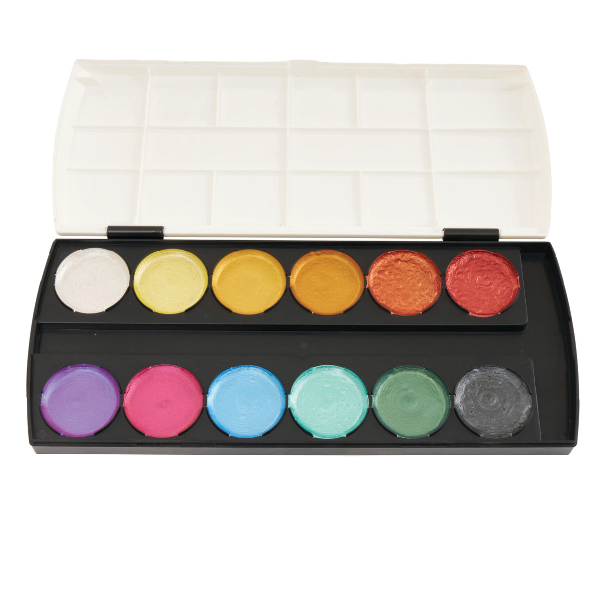 Creatistics Metallic Watercolour Palette - 12 Colours - Modern Teaching Aids NZ