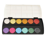 Creatistics Metallic Watercolour Palette - 12 Colours - Modern Teaching Aids NZ