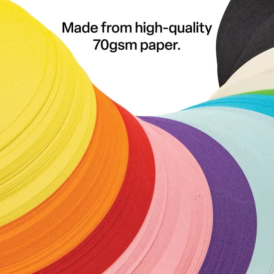 Matte Paper Circles 18cm 70gsm - Pack of 360 - Modern Teaching Aids NZ
