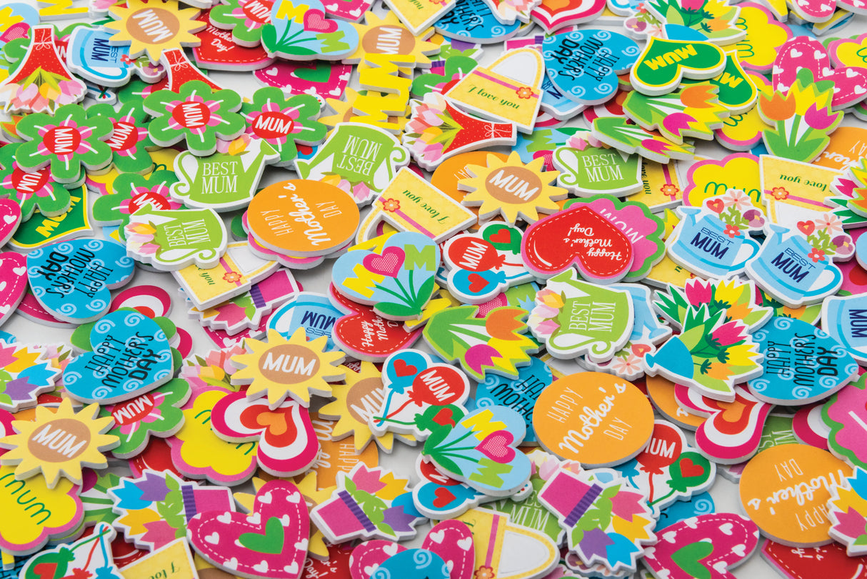 Mothers Day Foam Stickers - Pack of 300 - Modern Teaching Aids NZ