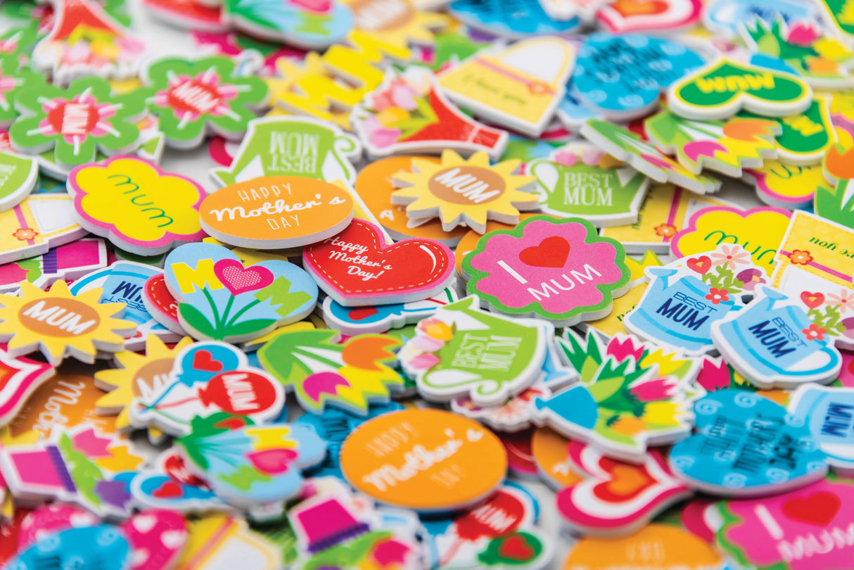 Mothers Day Foam Stickers - Pack of 300 - Modern Teaching Aids NZ
