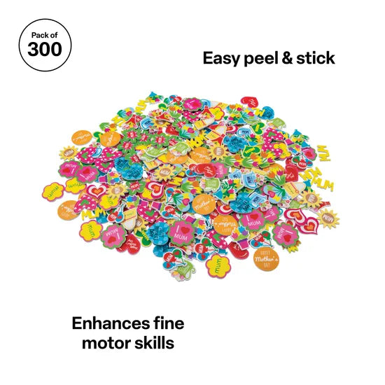 Creatistics Mothers Day Foam Stickers- Pack of 300 - Modern Teaching Aids NZ