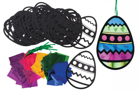 Stained Glass Easter Eggs - Pack of 20 - Modern Teaching Aids NZ