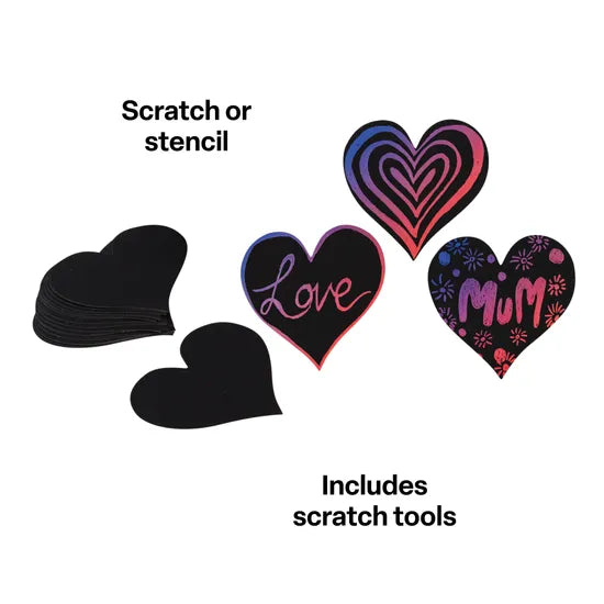 Scratch Art Hearts - Pack of 20 - Modern Teaching Aids NZ