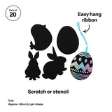 Creatistics Scratch Art Easter Shapes - Pack of 20 - Modern Teaching Aids NZ