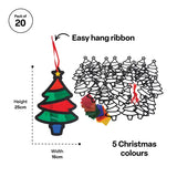 Creatistics Stained Glass Trees & Cellophane- Pack of 20 - Modern Teaching Aids NZ