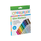 Creatistics Slim Colouring Markers - PK 12 - Modern Teaching Aids NZ