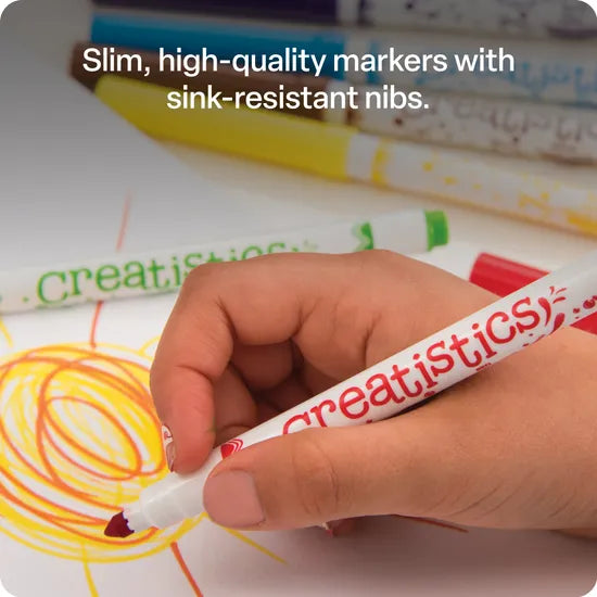 Creatistics Slim Colouring Markers - PK 12 - Modern Teaching Aids NZ