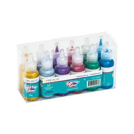 Creatistics Glitter Glue 20g 6 Colours - Pack 12 - Modern Teaching Aids NZ