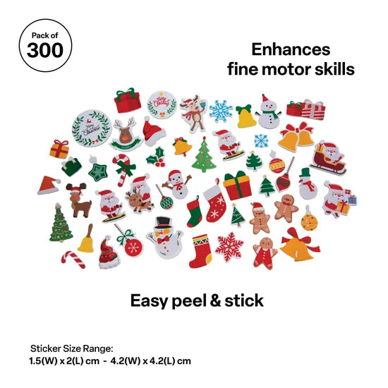 Creatistics Christmas Stickers - Pack of 300 - Modern Teaching Aids NZ