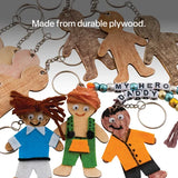 Wooden People Key Tags - Pack of 10 - Modern Teaching Aids NZ