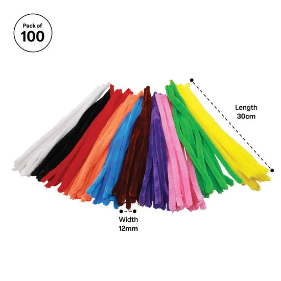 Jumbo Pipe Cleaners - Pack of 100 - Modern Teaching Aids NZ