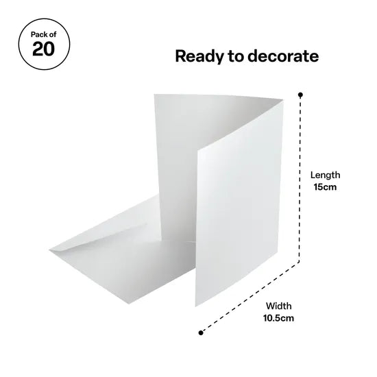 White Cards & Envelopes - Pack of 20 - Modern Teaching Aids NZ