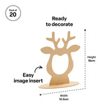 Reindeer Photo Frame - Pack of 20 - Modern Teaching Aids NZ