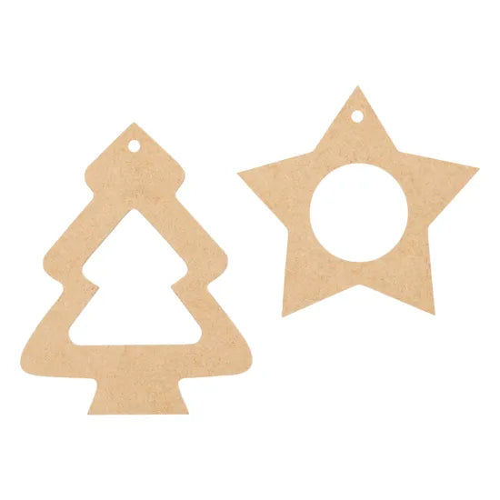 Tree & Star Hanging Frames - Pack of 20 - Modern Teaching Aids NZ