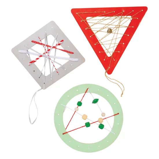 Wooden Weaving Shapes - Pack of 12 - Modern Teaching Aids NZ