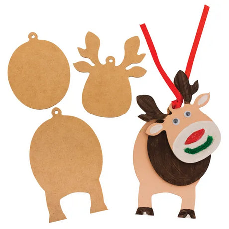 3-Piece Reindeer Ornaments - Pack of 10 - Modern Teaching Aids NZ