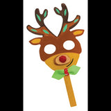Wooden Reindeer Face Masks - Pack of 10 - Modern Teaching Aids NZ