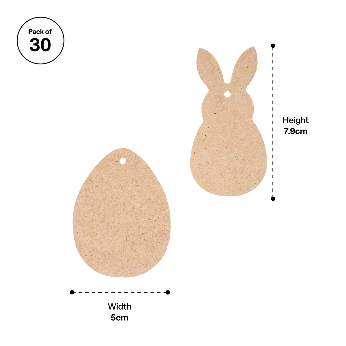 Wooden Easter Ornaments - Pack of 30 - Modern Teaching Aids NZ