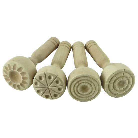 Wooden Dough Stampers - Pack of 4 - Modern Teaching Aids NZ