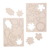Wooden Leaf & Flower Shapes - Pack of 30 - Modern Teaching Aids NZ