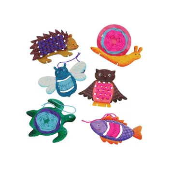 Wooden Threading Animals - Pack of 6 - Modern Teaching Aids NZ