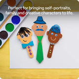 Wooden People Paddle Pop Sticks - Pack of 10 - Modern Teaching Aids NZ