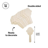 Wooden People Paddle Pop Sticks - Pack of 10 - Modern Teaching Aids NZ