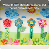 Wooden Flower Paddle Pop Sticks - Pack of 10 - Modern Teaching Aids NZ