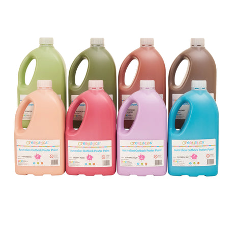 Earth Colours Paint 2L - Pack of 8 - Modern Teaching Aids NZ