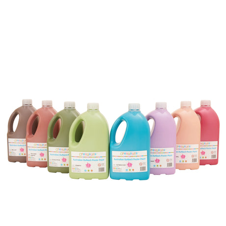 Earth Colours Paint 2L - Pack of 8 - Modern Teaching Aids NZ