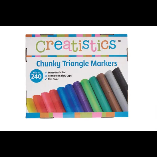 Creatistics Chunky Triangular Markers- Pack of 240 - Modern Teaching Aids NZ