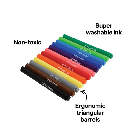 Creatistics Chunky Triangular Markers- Pack of 240 - Modern Teaching Aids NZ