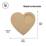 Heart Tealight Holder - Pack of 10 - Modern Teaching Aids NZ