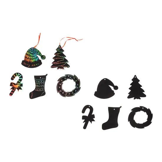 Scratch Christmas Decorations - Pack of 30 - Modern Teaching Aids NZ